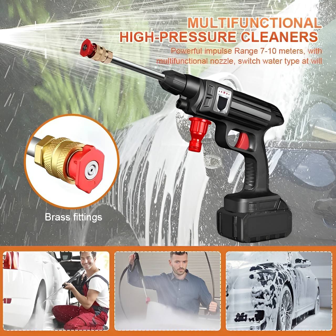Handiwork™ Cordless Portable High Pressure Spray Water Gun